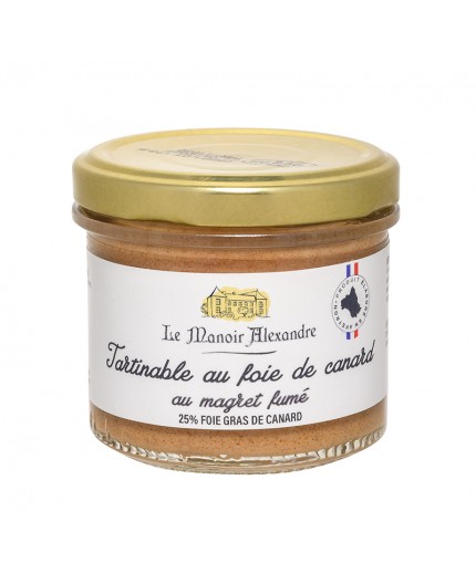 Tartinable au Foie de Canard au magret fumé "25% Foie Gras de Canard"- Bocal 90 g