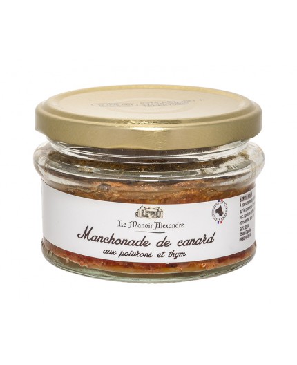 Manchonnade de canard aux poivrons et thym - Bocal 100g
