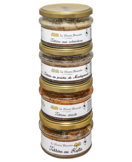 "Le Saveurs" Lot de 4 Terrines 100 g
