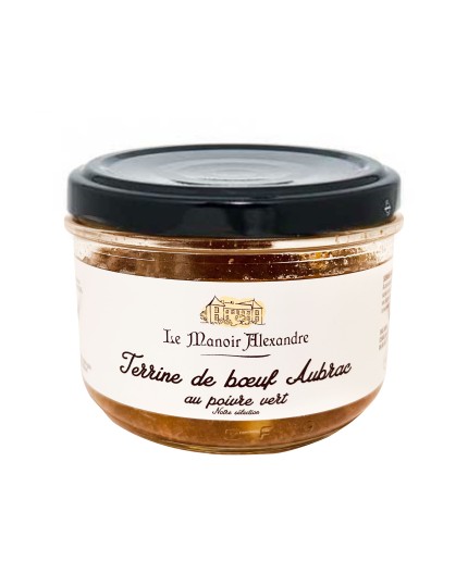 Terrine de boeuf Aubrac au poivre vert - Bocal 160g