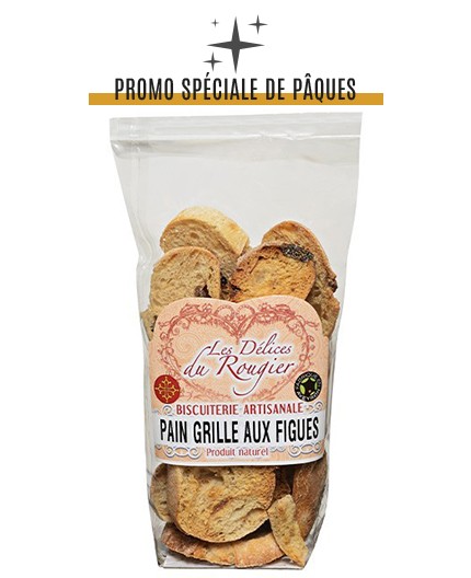 Pain grillé aux figues "Provenance Aveyron" - Sachet 70 g