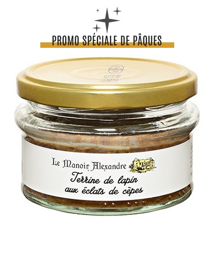 Terrine de Lapin aux Éclats de Cèpes - Bocal 100g