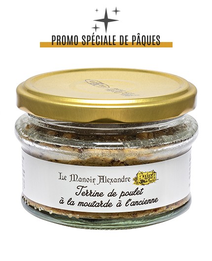 Terrine de poulet à la moutarde à l'ancienne - Bocal 100g