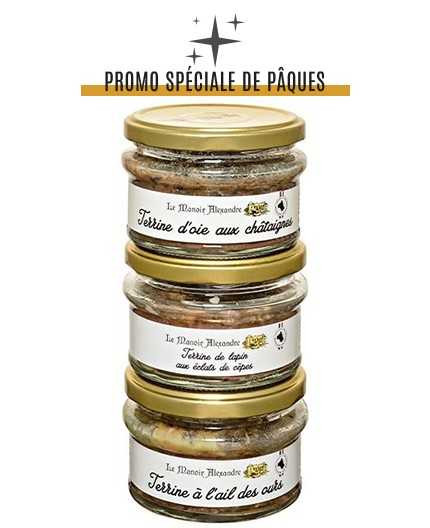 "Le Terroir" Lot de 3 Terrines 100 g