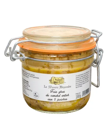 Foie Gras de Canard Entier aux 5 Poivres - Le Manoir Alexandre