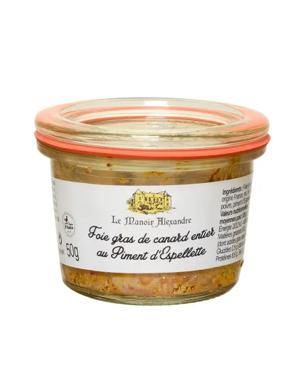Foie Gras de Canard Entier Piment Espelette - Le Manoir Alexandre