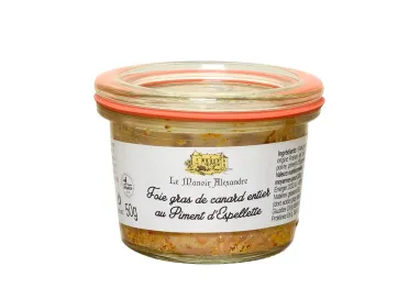Foie Gras de Canard Entier Piment Espelette - Le Manoir Alexandre