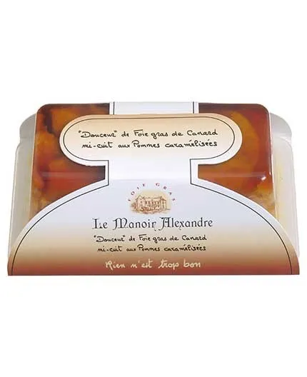 Foie Gras de Canard Mi-Cuit Pommes Caramélisées - Le Manoir Alexandre