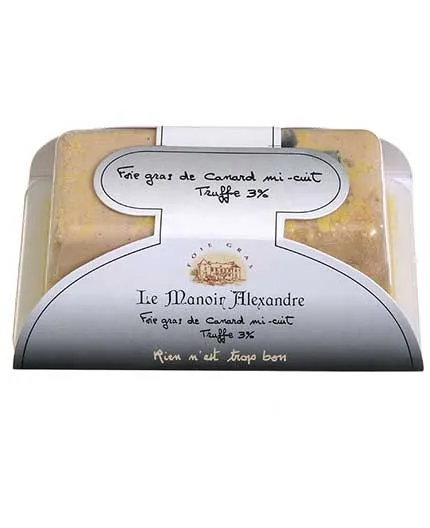 Foie Gras de Canard Mi-Cuit Truffe 3% - Le Manoir Alexandre