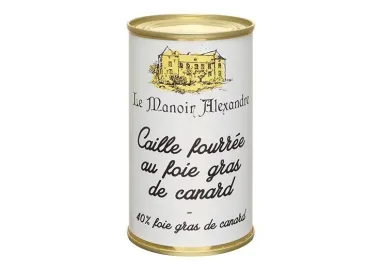 Caille Fourrée au Foie Gras de Canard, 40 % - Le Manoir Alexandre
