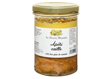 Aperi-Caille, 30 % de Foie Gras de Canard - Le Manoir Alexandre