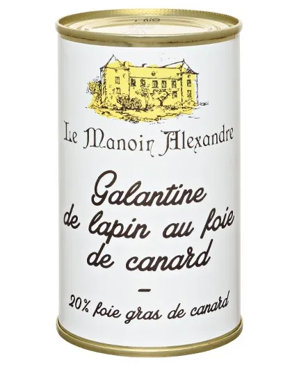 Galantine de Lapin au Foie Gras de Canard, 20 % - Le Manoir Alexandre