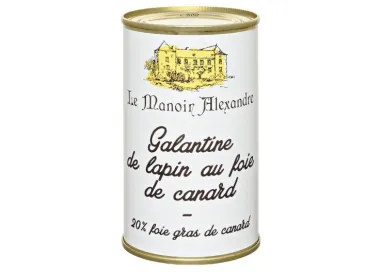 Galantine de Lapin au Foie Gras de Canard, 20 % - Le Manoir Alexandre