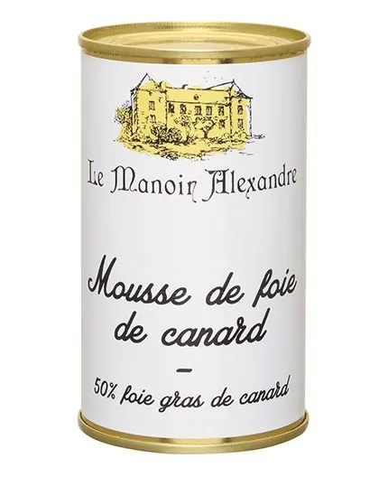 Mousse de Foie de Canard "50% Foie Gras de Canard"-Boite 190 g - Le Manoir Alexandre