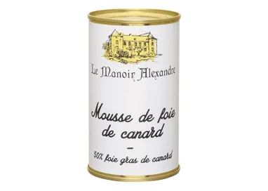 Mousse de Foie de Canard "50% Foie Gras de Canard"-Boite 190 g - Le Manoir Alexandre