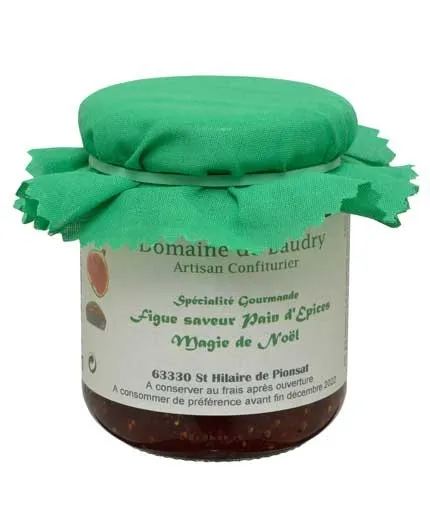 Spécialité Gourmande Figue Saveur Pain d'Épices "Cuisson au Chaudron de Cuivre à l'Air Libre" - Bocal 250 g