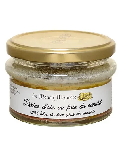 Terrine d'Oie au Foie Gras de Canard, 20 % - Le Manoir Alexandre