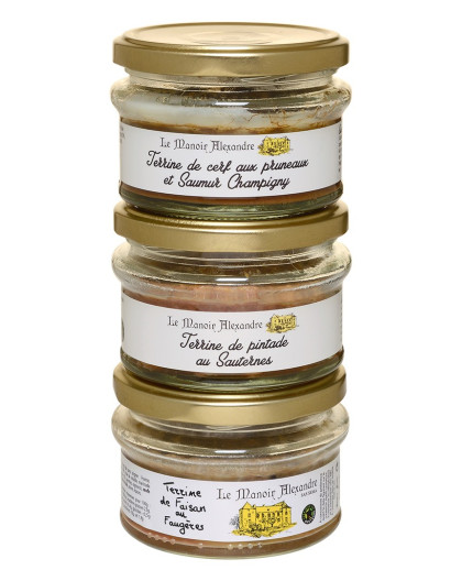 "Le Caviste" Lot de 3 Terrines 100g