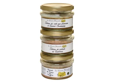 Lot de 3 Terrines, Caviste 2, Bocaux de 100 g - Le Manoir Alexandre