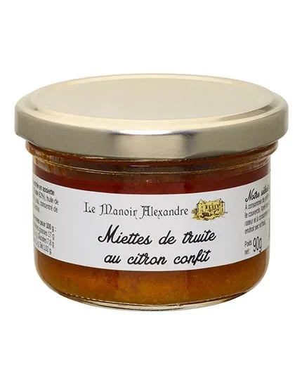 Miettes de Truite au Citron Confit - Le Manoir Alexandre
