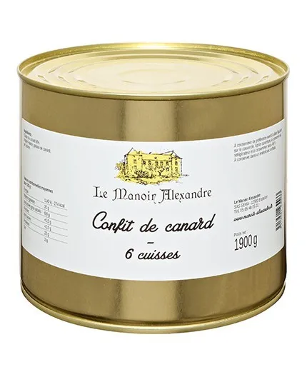 Confit de Canard, 6 Cuisses - Le Manoir Alexandre