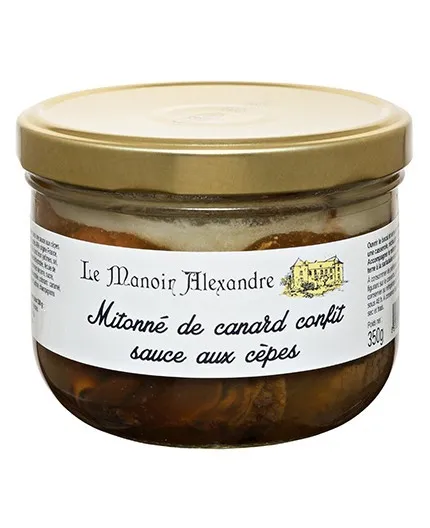 Mitonné de Canard Confit Sauce aux Cèpes - Le Manoir Alexandre