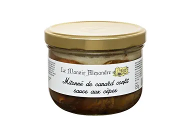Mitonné de Canard Confit Sauce aux Cèpes - Le Manoir Alexandre