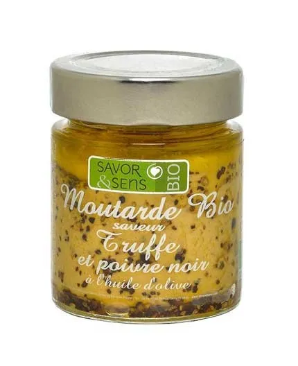 Moutarde Bio Saveur Truffe et Poivre Noir - Le Manoir Alexandre