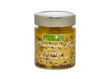 Moutarde Bio Saveur Truffe et Poivre Noir - Le Manoir Alexandre