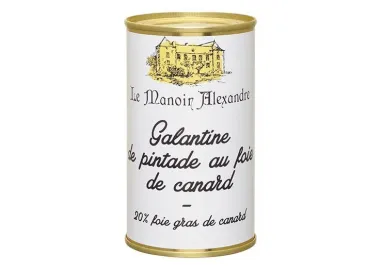 Galantine de pintade au foie de canard "20% foie gras de canard"- Boite 190G