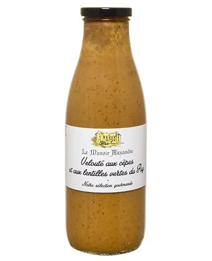 veloute-aux-cepes-et-aux-lentilles-vertes-du-puy-le manoir alexandre