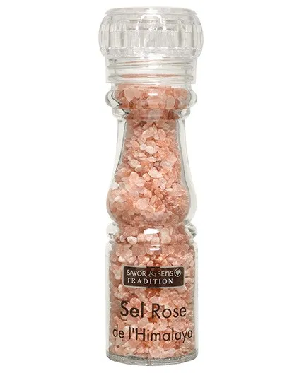 Moulin en verre sel rose de l'Himalaya - 135g