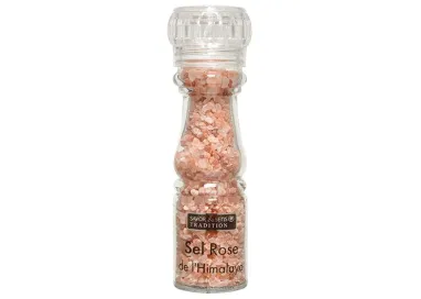 Moulin en verre sel rose de l'Himalaya - 135g