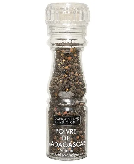 Moulin en verre poivre de Madagascar - 60g