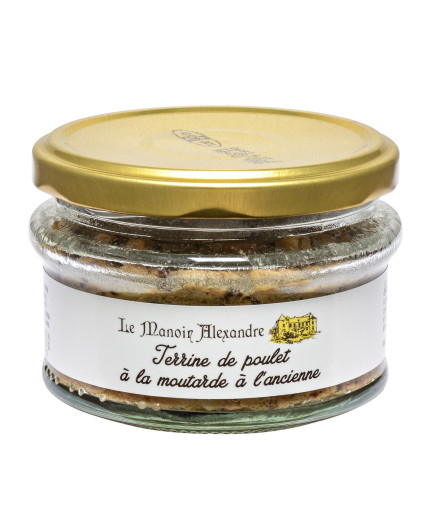 Terrine de poulet à la moutarde à l'ancienne - Bocal 100g