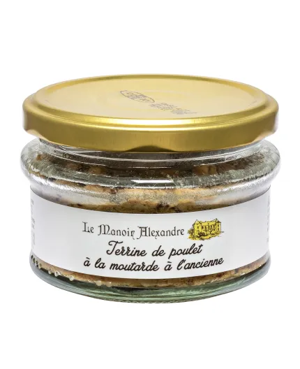 Terrine de poulet à la moutarde à l'ancienne - Bocal 100g