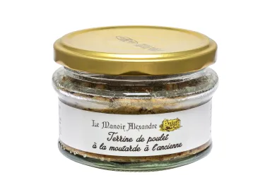 Terrine de poulet à la moutarde à l'ancienne - Bocal 100g