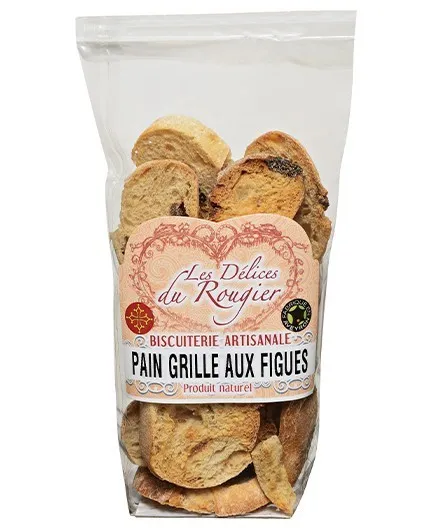 Pain grillé aux figues "Provenance Aveyron" - Sachet 70 g