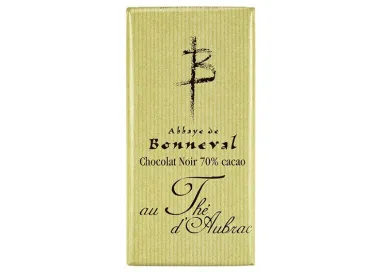 Tablette chocolat noir 70% au thé d'Aubrac "provenance Aveyron" - 100g