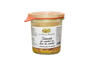 Tartinable de canard au foie de canard "35% foie gras de canard"-bocal 90g