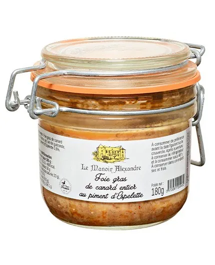 Foie Gras de Canard Entier Piment Espelette - Le Manoir Alexandre