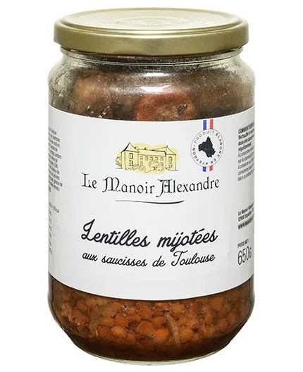 lentilles-mijotees-a-la-saucisse-de-toulouse - Le Manoir Alexandre