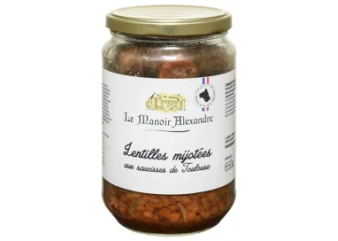 lentilles-mijotees-a-la-saucisse-de-toulouse - Le Manoir Alexandre