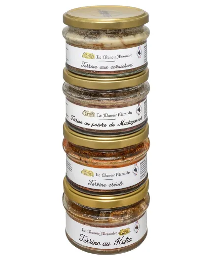 "Le Saveurs" Lot de 4 Terrines 100 g