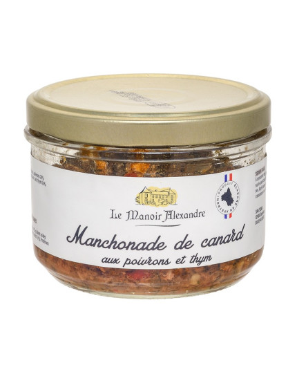 Manchonnade de canard aux poivrons et thym - Bocal 180g