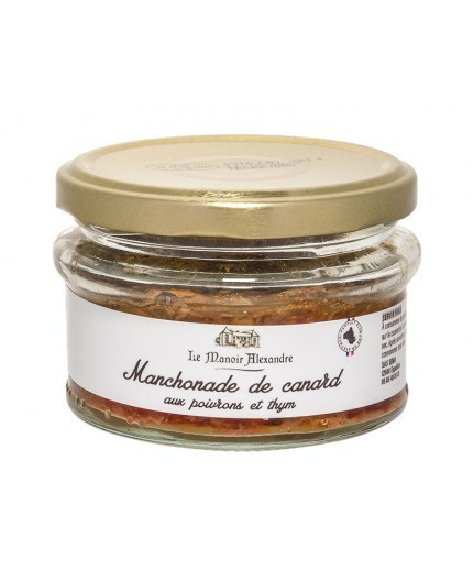 Manchonnade de canard aux poivrons et thym - Bocal 100g
