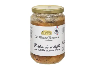 Poêlon de volaille aux morilles et petits paris - Bocal 650 g