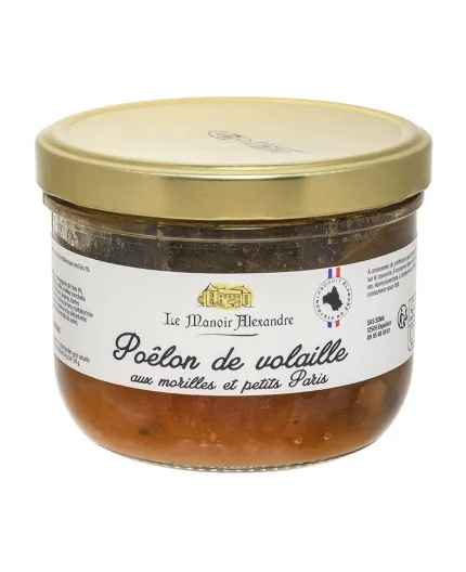 Poêlon de volaille aux morilles et petits paris - Bocal 350 g