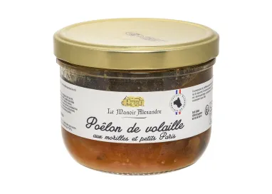 Poêlon de volaille aux morilles et petits paris - Bocal 350 g