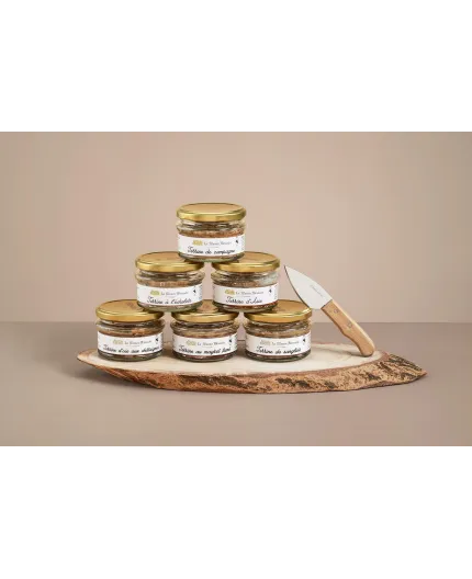 Rondin de bois - assortiments - coffret gourmand